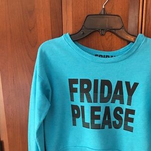 Girls Friday Please sweatshirt size 10/12